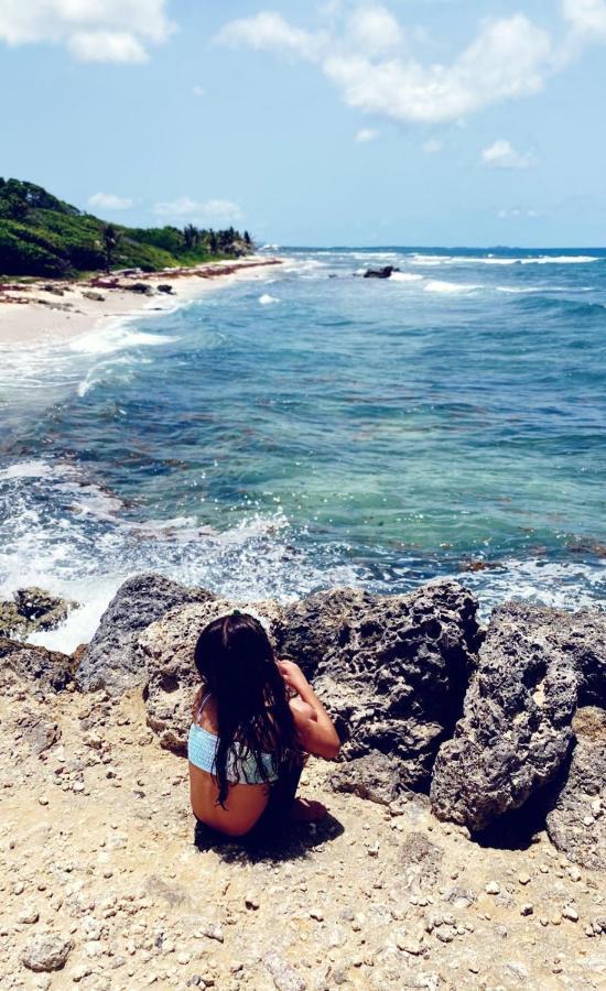 Villa Nomilou Beach Avec Acces Direct Plage Saint-Francois  Eksteriør billede
