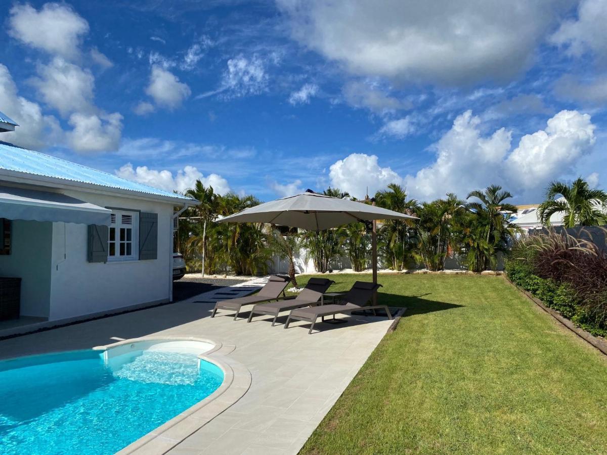 Villa Nomilou Beach Avec Acces Direct Plage Saint-Francois  Eksteriør billede